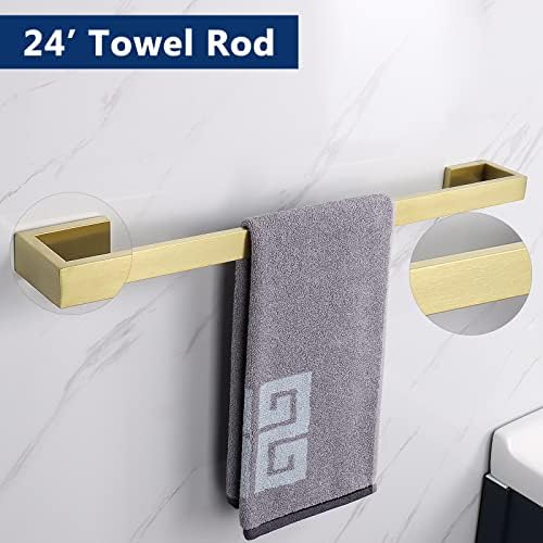Modern bath towel bar set 24 304 stainless steel towel rod set