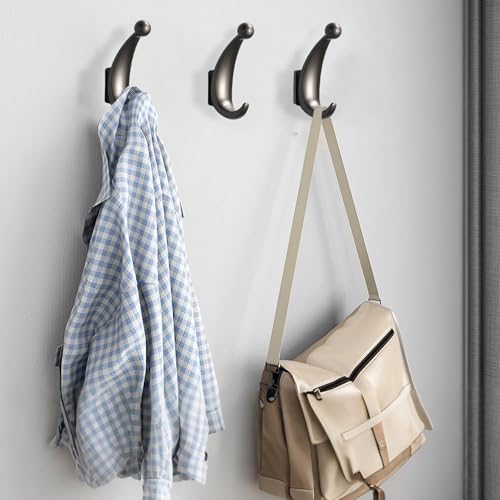 Yundoza 4-Piece Towel Robe Hook Set for Bathroom Bedroom Entryway