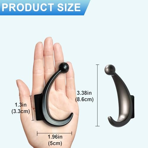 Yundoza 4-Piece Towel Robe Hook Set for Bathroom Bedroom Entryway