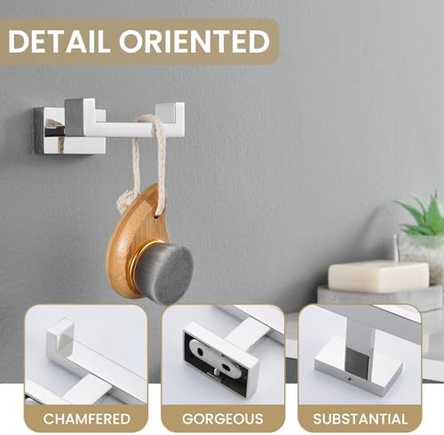 Suyar Double Towel Hook with stainless steel