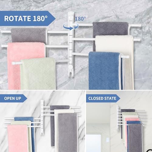 Space-Saving Swivel Towel Rack