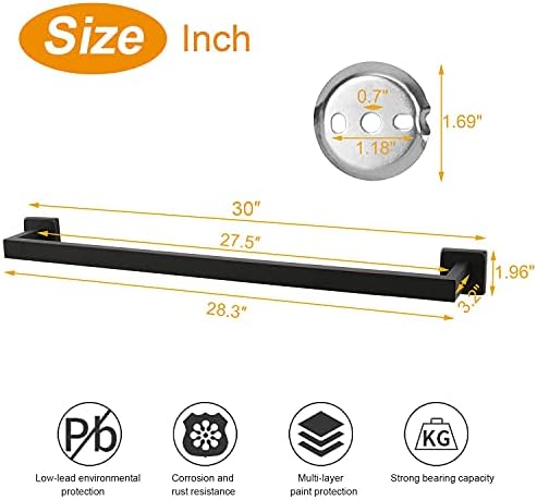 TocTen Square Base Stainless Towel Rack
