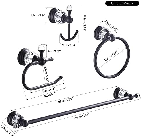 Luxurious Crystal Towel Rod for Bathroom