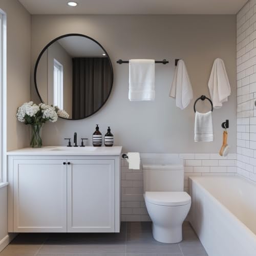 Matte Black Bathroom Accessory Set NO324