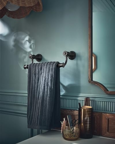 Stylish Matte Black Towel Bar for Kitchens Bathrooms