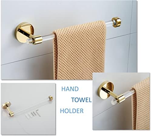 Modern Gold Acrylic Bathroom Hardware Set