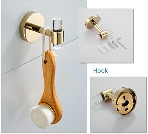 Modern Gold Acrylic Bathroom Hardware Set