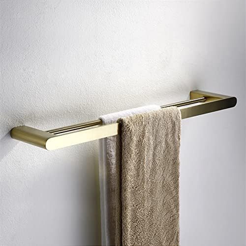 Nordic-Styled Stainless Steel Towel Bar Gold Double Rod Bathroom Hardware