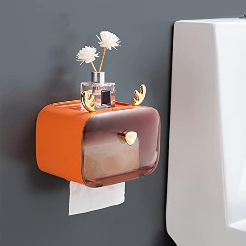 Cyrank Toilet Paper Holder with Transparent Window