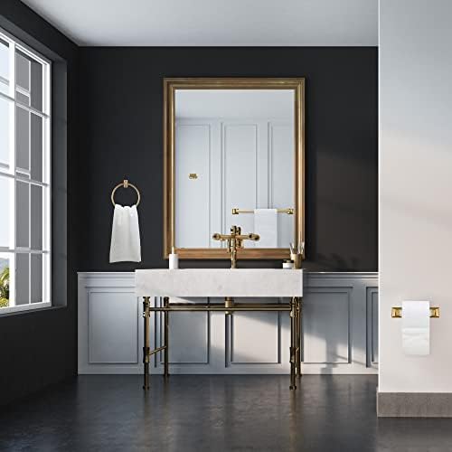 Zinc Sure 4-Piece Towel Bar Kit with Polished Brass