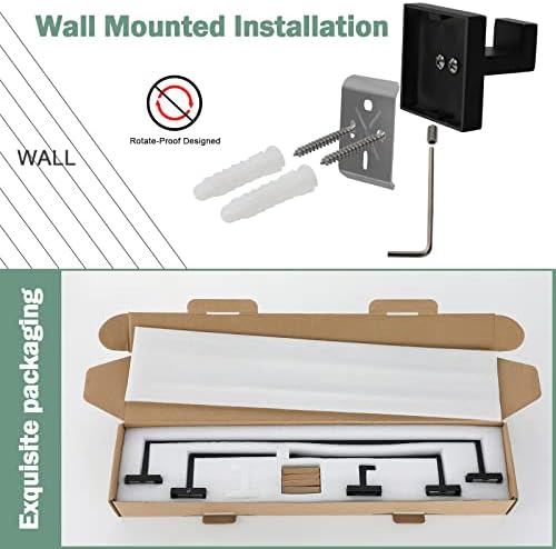 Velimax Premium Stainless Steel 4-Piece Bathroom Towel Bar Set Matte Black
