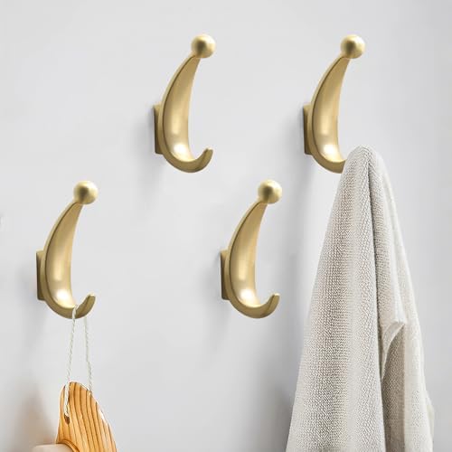 4-Piece Wall-Mounted Towel Hook Set