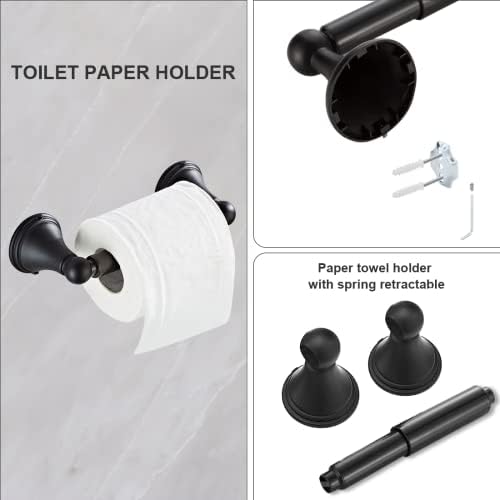 Newfun 8-Piece Mat Bathroom Accessories Set