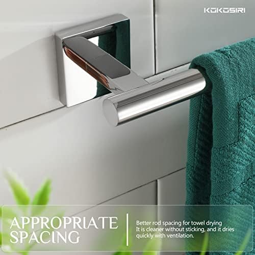 KOKOSIRI 32 Stainless Steel Towel Bar Chrome Bathroom Holder 2-Pack