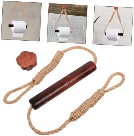 Space-Saving Rope Wooden Toilet Paper Holder