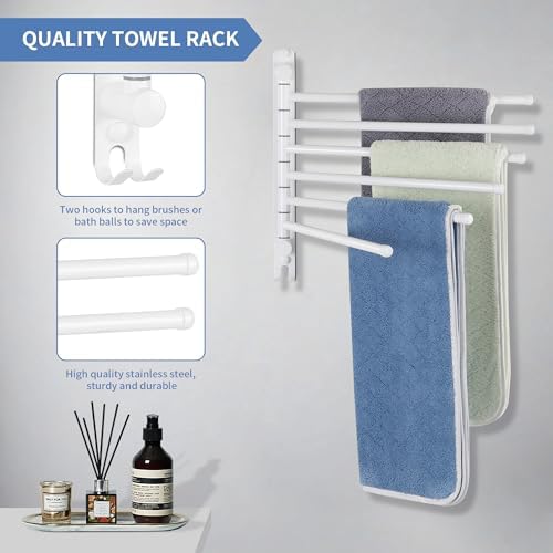 Space-Saving Swivel Towel Rack