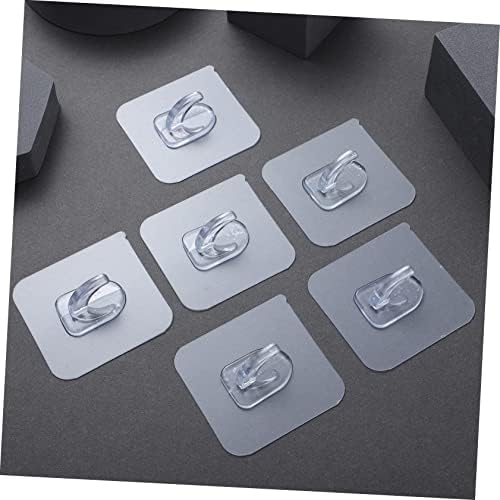 30-Piece Self-Adhesive Wall Bathroom Hooks Transparent Easy to Use