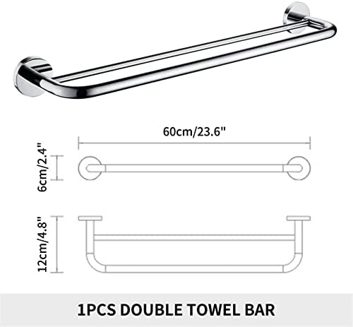 Sturdy Chrome Towel Bar for Bathrooms
