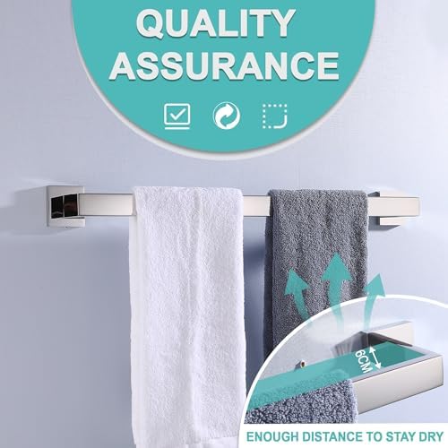 Sturdy Stainless Steel Towel Bar for Bathroom 24-Inch