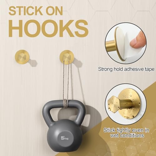 Bath Kitchen Adhesive Hook Set 4-Piece