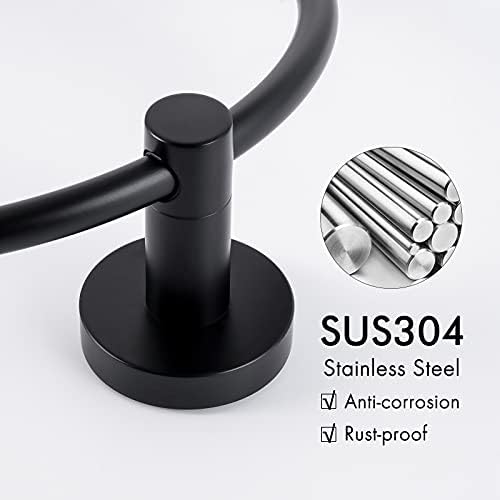 Rotatable 30-Inch KES Towel Bar with Matte Black Finish