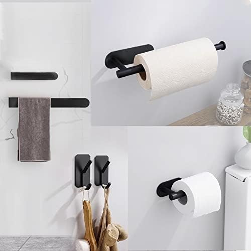 Stylish Black Towel Bar Set for Bathrooms
