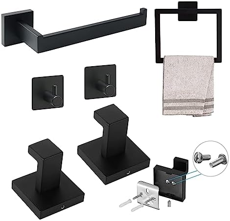 Sturdy 7-Piece Bathroom Hardware Set 304 Stainless Steel