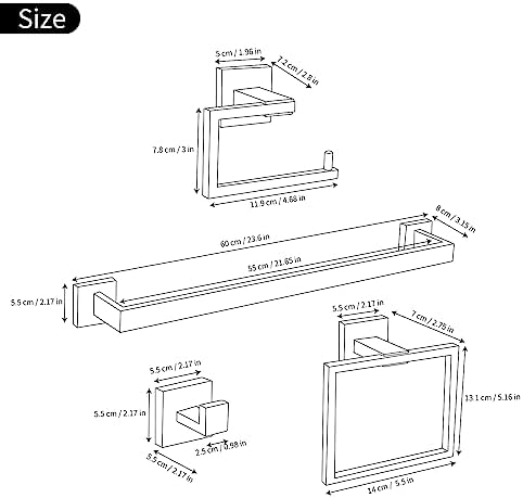 Modern 5-Piece Bathroom Forced Accessory Set