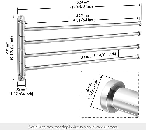 195-inch Swivel Towel Rack