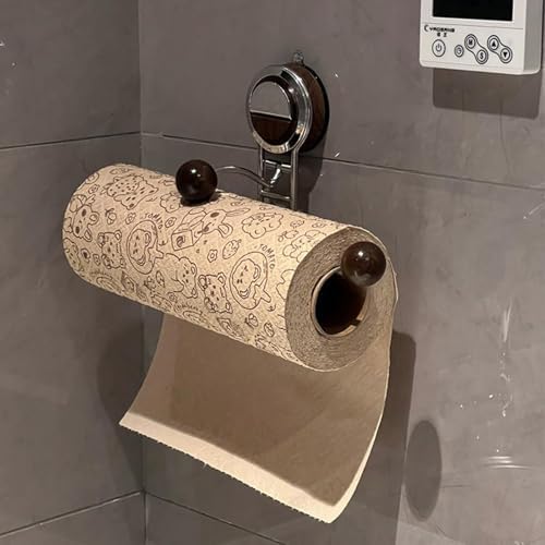 Effortless No-Drill Suction Cup Paper Towel Holder for Kitchen Bathroom