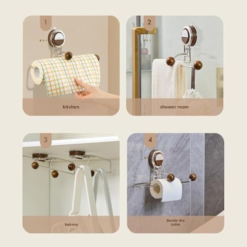 Crazyview Suction Cup Toilet Paper Holder Space-Saving Design