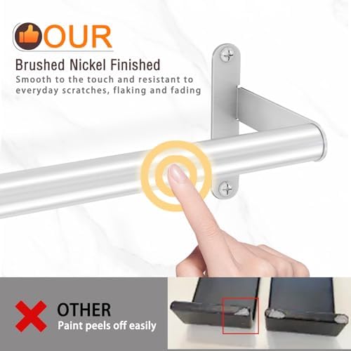 High-Quality Sustainable Space DOKU 24-Inch Brushed Nickel Bathroom Towel Bar