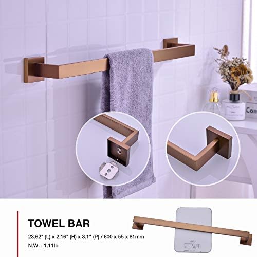 TRUSTMI Rose Gold 5-Piece Bathroom Hardware Set