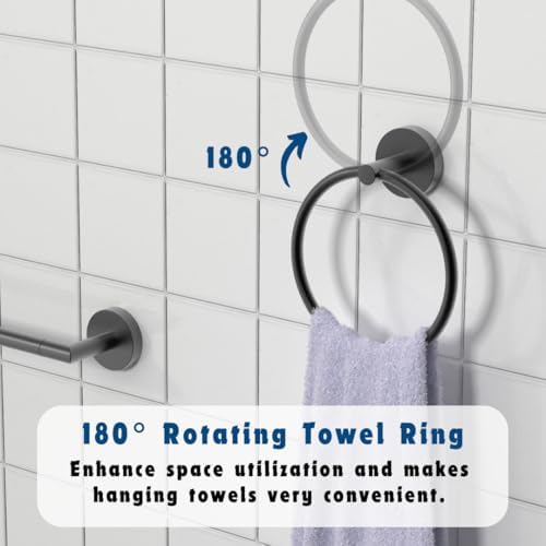 CalcMetal LAKETON Collection 5-Piece Bathroom Hardware Set