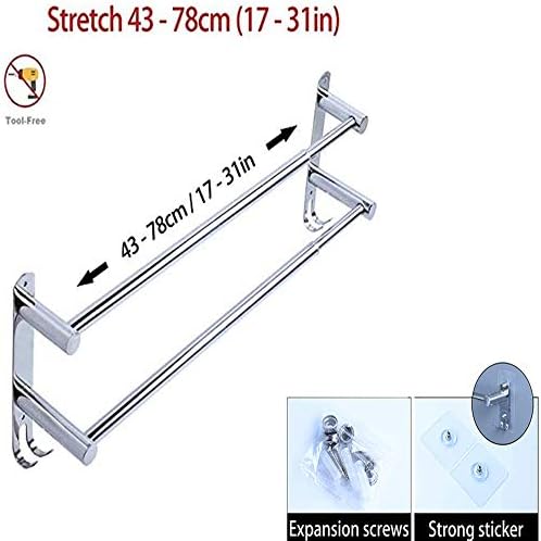 Space-Saving Stainless Steel Towel Bars