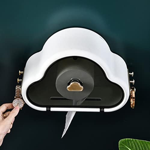 FYOPOIYPaper Towel Holder Wall Mount ABS Toilet Roll Holder no Drilling On Wall