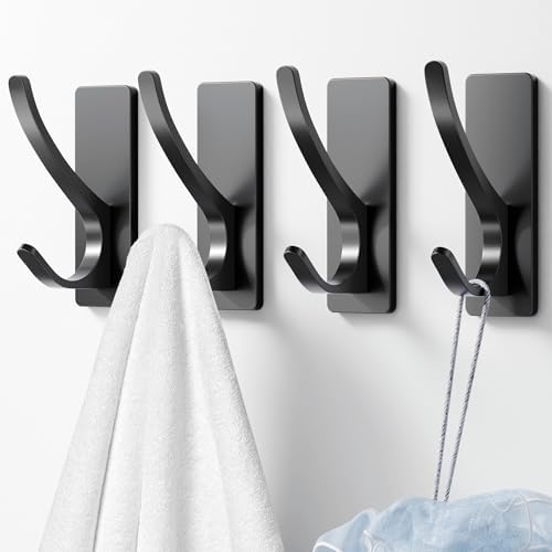 Self-Adhesive Towel Hooks Premium 13LB 4-Packad
