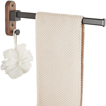 Space-Saving Stainless Steel Folding Towel Rack
