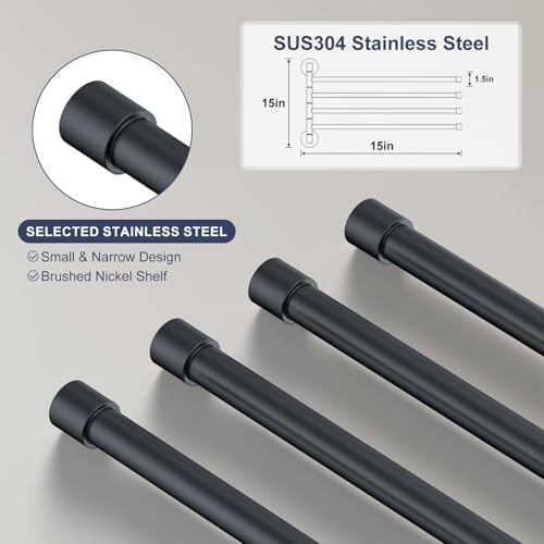 Sturdy Swivel Towel Bar for Bathrooms Matt Black