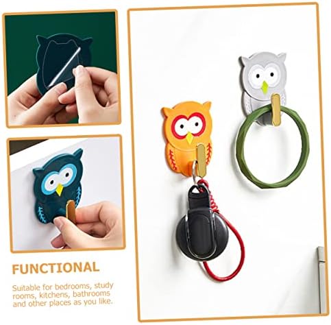 Happyyami 12Pcs Cute Cartoon Owl Wall Key Holders