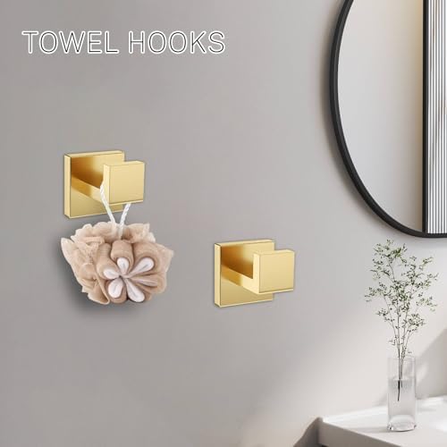 Bathroom Towel Bar Set Updated Look Gold-Tonish Finish