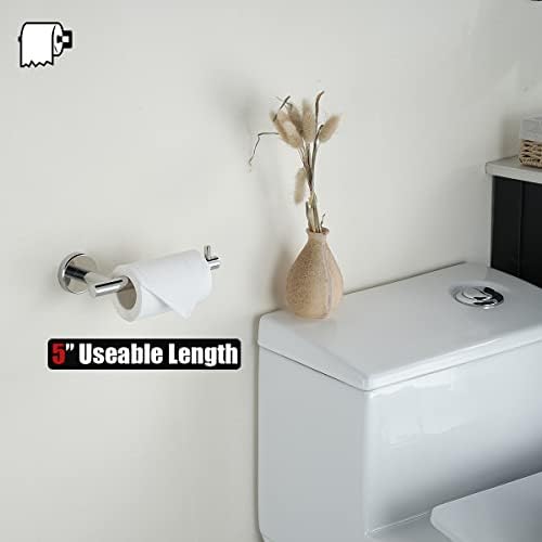 5-Piece Stainless Steel Polished Chrome Bath Hardware Set for Home Bathroom