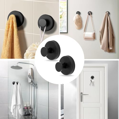 Heavy-Duty Suction Cup for Shower 2-Pack Black