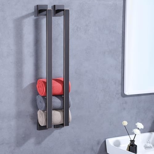 Premium 2-Piece Stainless Steel Orb Towel Bar for Bathrooms
