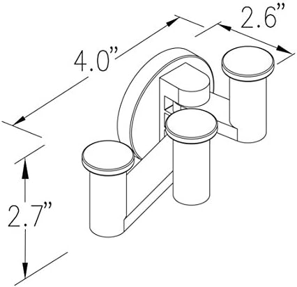 Triple-Pivoting Nickel Robe Hook for Efficient Towel and garment Hanging