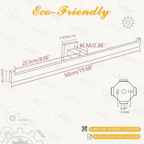 Chrome Towel Bar for Bathroom Wall Mounted 20-Inch