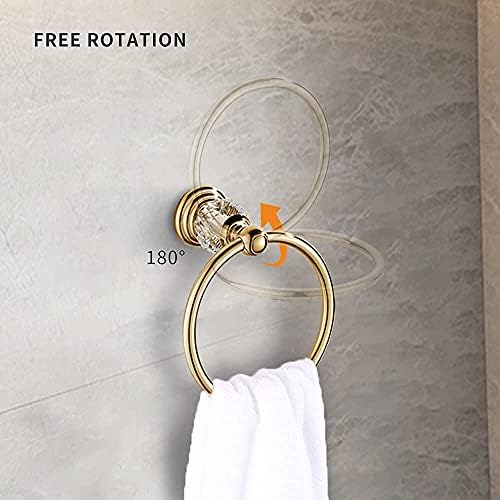 Wolibeer Gold Crystal Towel Bar Set