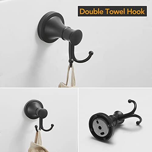 BESy Matte Black 4-Piece Bathroom Accessories Set