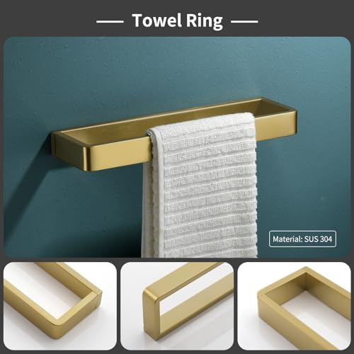 Stainless Steel Bath Towels Brushed Gold Set