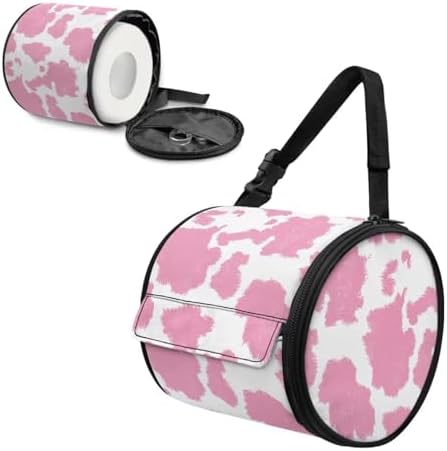 Stylish Pink Cow Print Toilet Paper Holder